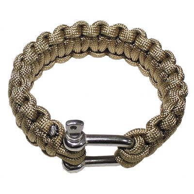 Bracciale PARACORD con fibbia metallica COYOTE