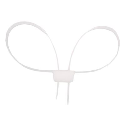 Manette monouso con cinturino in plastica 10 pezzi BIANCO