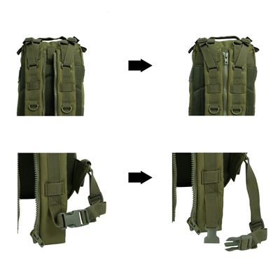 Zaino CONVERTIBLE TRANSPORT medio VERDE ROTHCO 29530 4