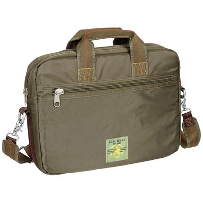 Borsa a tracolla grande con moschettone VERDE Pure Trash 30033 2