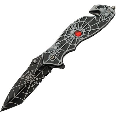 Coltello pieghevole SPIDER con taglierina NERO