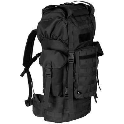 Zaino militare MOLLE 65 l imbottito + rinforzo in alluminio NERO