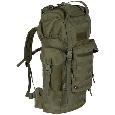 Zaino da combattimento MOLLE 65 l imbottito + rinforzo ALU VERDE