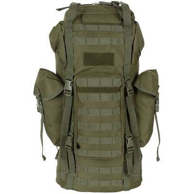 Zaino da combattimento MOLLE 65 l imbottito + rinforzo ALU VERDE MFH 30250B 2