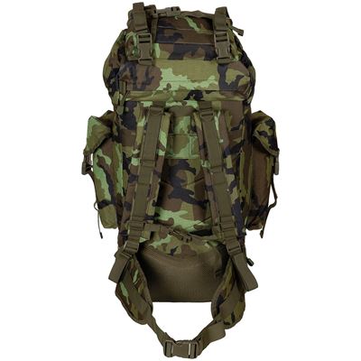 Zaino da combattimento MOLLE 65 l imbottito + rinforzo ALU modello 95 bosco MFH 30250J-95 3