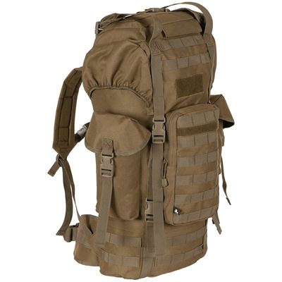 Zaino da combattimento MOLLE 65 l imbottito + rinforzo ALU COYOTE