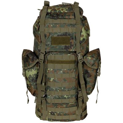 Zaino da combattimento MOLLE 65 l imbottito + rinforzo ALU FLECKTARN MFH 30250V 2