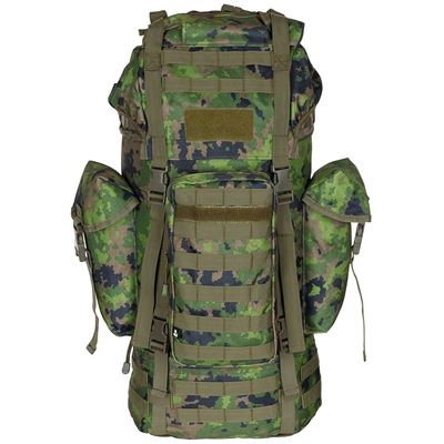 Zaino da combattimento MOLLE 65 l imbottito + rinforzo ALU finlandese M05 tarn MFH 30250Y 2