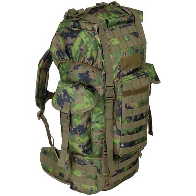 Zaino da combattimento MOLLE 65 l imbottito + rinforzo ALU finlandese M05 tarn