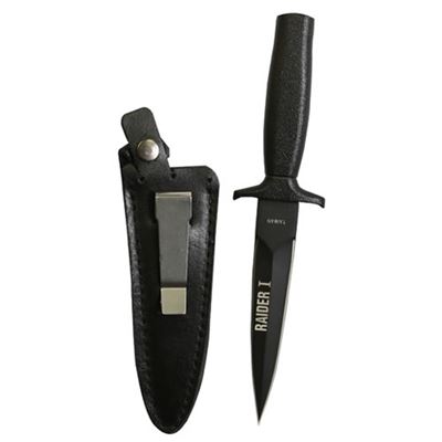 Coltello a lama fissa RAIDER I INOX con fodero NERO
