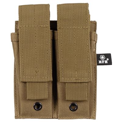 Marsupio MOLLE per due caricatori di pistola COYOTE BROWN