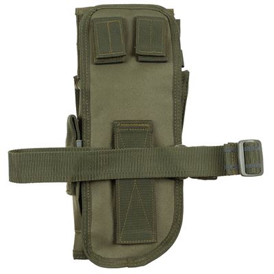 Fondina cosciale Tactical per pistola e caricatori destra VERDE MFH 30716B 2