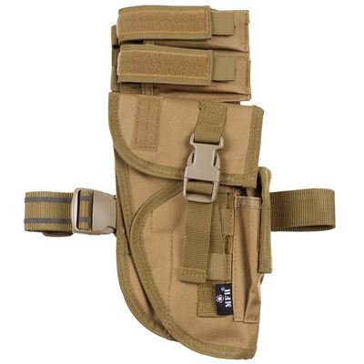Fondina coscia Tactical per pistola e caricatori destra COYOTE MFH 30716R 3