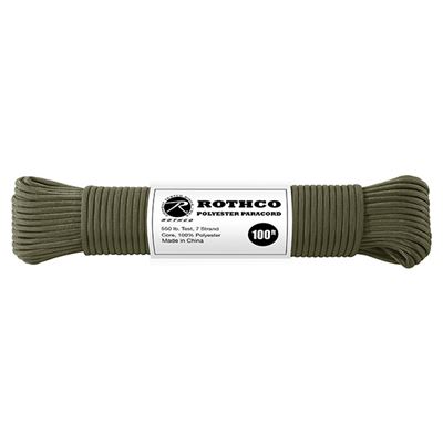Corda PARACORD in poliestere 550LB ø 4 mm / 30 m OLIV