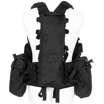 Gilet tattico con 12 tasche NERO MFH 30993A 3