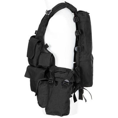 Gilet tattico con 12 tasche NERO MFH 30993A 4