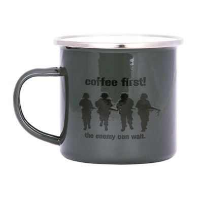 Tazza COFFEE FIRST! smaltata 300 ml VERDE