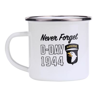 Tazza D-DAY 1944 smaltata 300 ml BIANCA