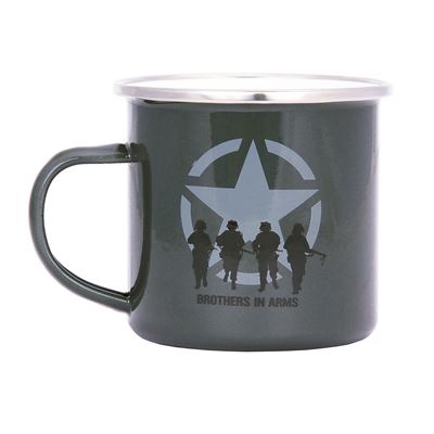 Tazza BROTHERS IN ARMS smaltata 300 ml VERDE
