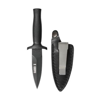 Coltello a lama fissa RAIDER II INOX con fodero NERO