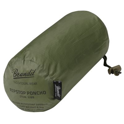 Poncho rip-stop con custodia VERDE BRANDIT 3169-1 2