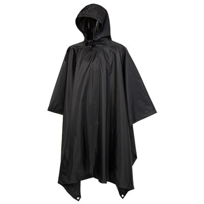 Poncho rip-stop con custodia NERO