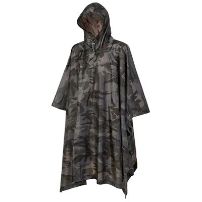 Poncho rip-stop con custodia DARK CAMO