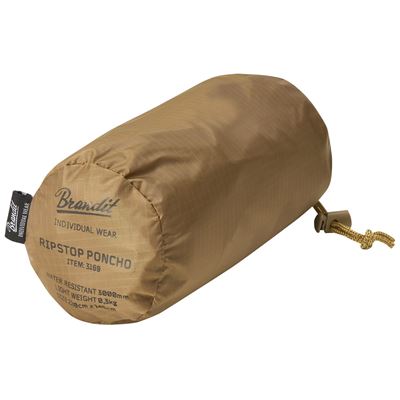 Poncho rip-stop con custodia CAMEL SABBIA BRANDIT 3169-70 2