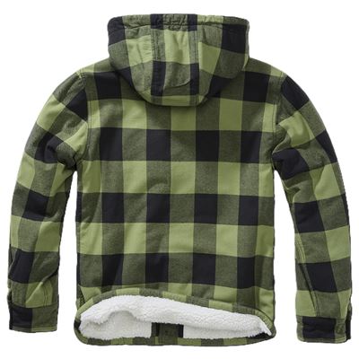 Giacca LUMBER con pelliccia e cappuccio VERDE/NERO BRANDIT 3172-184 2