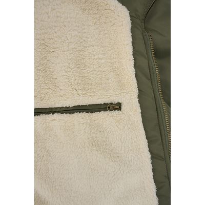 Giacca da pilota CWU imbottita con cappuccio VERDE BRANDIT 3188-1 5