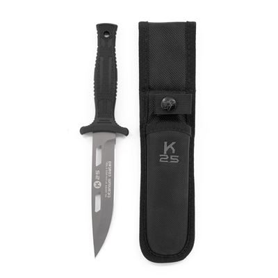 Coltello K25 32193 lama fissa NERO