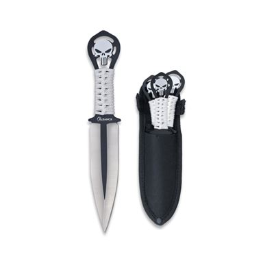 Coltello da lancio SKULL set da 3 pezzi