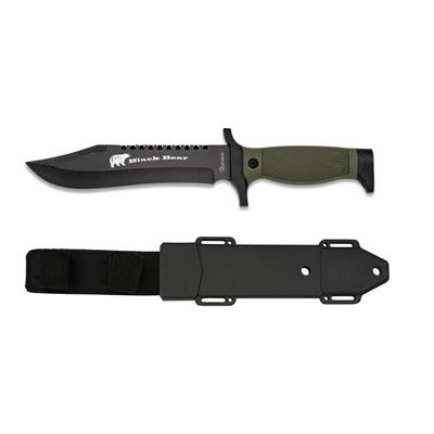 Coltello tattico BLACK BEAR con fodero in plastica