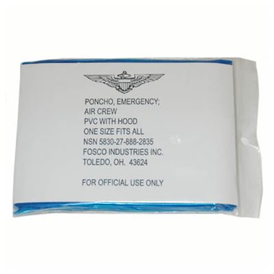 Poncho di emergenza in plastica US