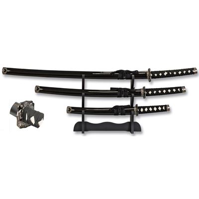 Katana SET 3 pezzi con supporto incluso