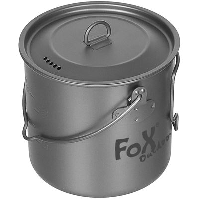 Pentola FOX con coperchio alta 1,1 l TITANIO