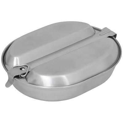 Stoviglie da tavola US 2 pezzi in acciaio inossidabile ARGENTO MFH 33363 2