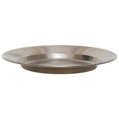Piatto fondo diametro 25 cm acciaio inox ARGENTO MFH 33393 2