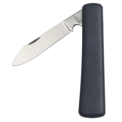 Coltello da elettricista NH-1 pieghevole ACCIAIO AL CARBONIO impugnatura PLASTICA NERA