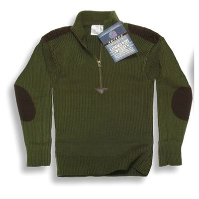 Maglione ACRYLIC COMMANDO 1/4 zip VERDE ROTHCO 3370 2
