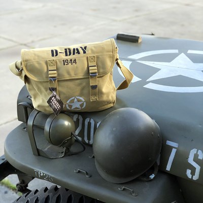 Borsa a tracolla D-DAY 1944 in tela SABBIA FOSTEX 353644 3