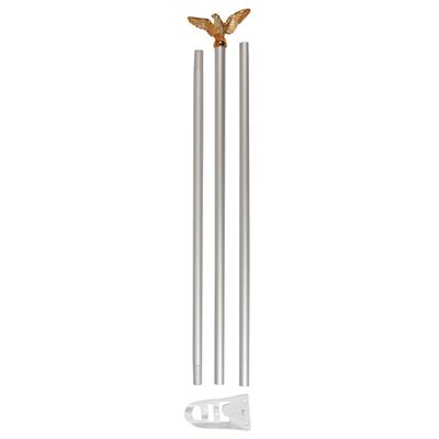 Asta per bandiera con aquila dorata 180 cm BIANCA