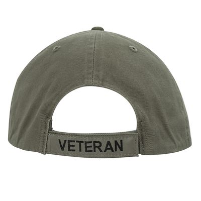 Cappellino VINTAGE VETERAN con bandiera americana VERDE ROTHCO 3599 3
