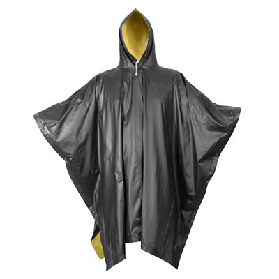 Poncho double-face in PVC NERO/GIALLO ROTHCO 3632 3