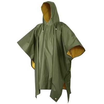 Poncho double-face in PVC VERDE/GIALLO 130 x 200 cm