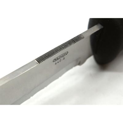 Coltello da sub INOX impugnatura GOMMA INDURITA NERA MIKOV 364-XG-14 6