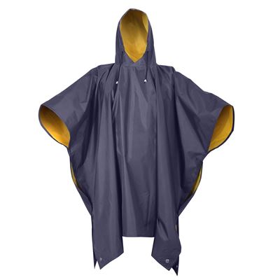 Poncho double face in PVC BLU MARINO/GIALLO