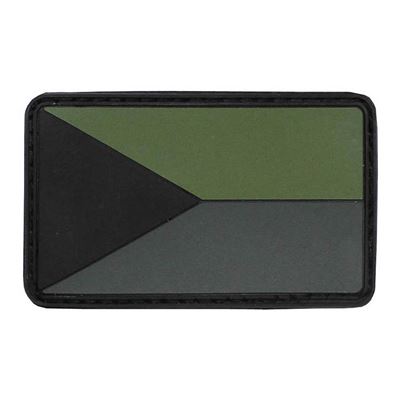 Toppa bandiera REPUBBLICA CECA velcro plastica da combattimento VERDE