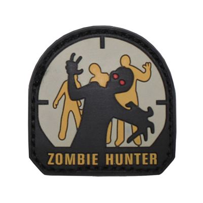 Toppa 3D ZOMBIE HUNTER plastica VELCRO