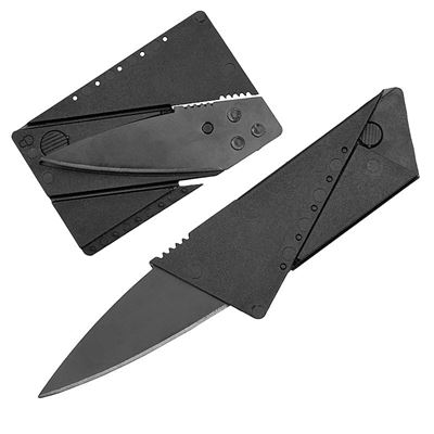 Coltello pieghevole nella scheda NERO